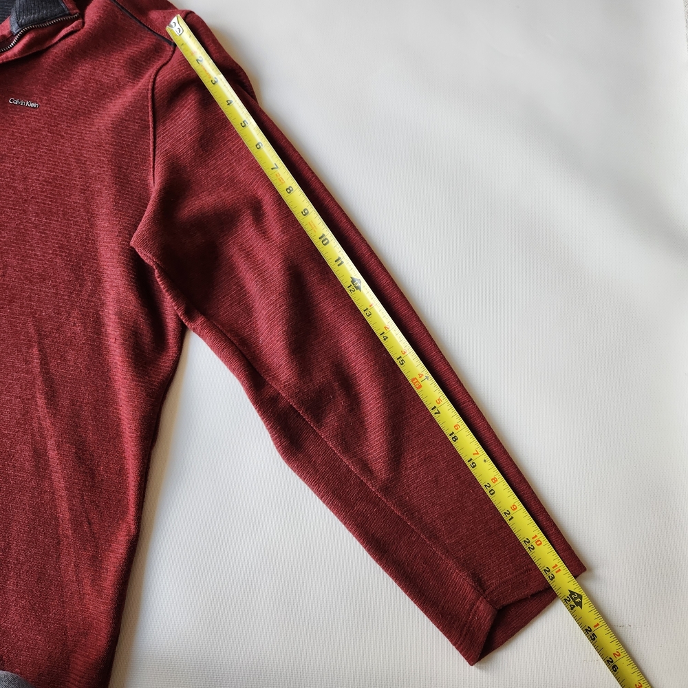 Mens Calvin Klein Red Knit Sweater Pullover - Picture 10 of 14